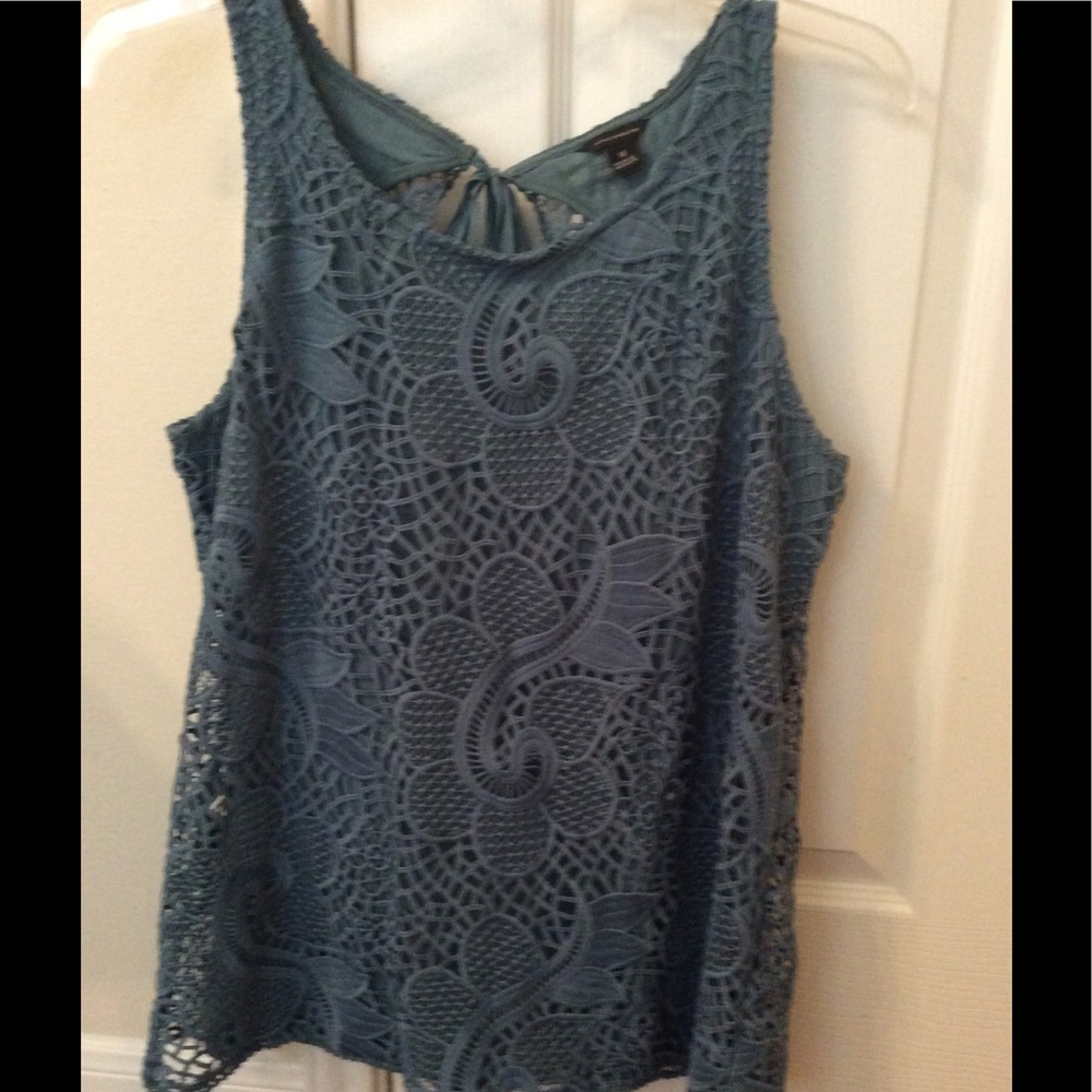 Ann Taylor sleeveless teal blouse